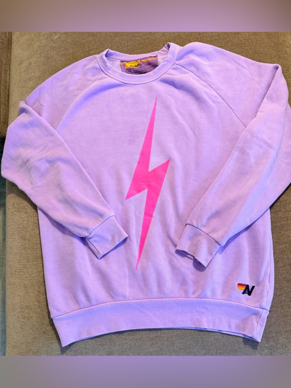 Aviator Nation Lavender Bolt Sweatshirt – Size L